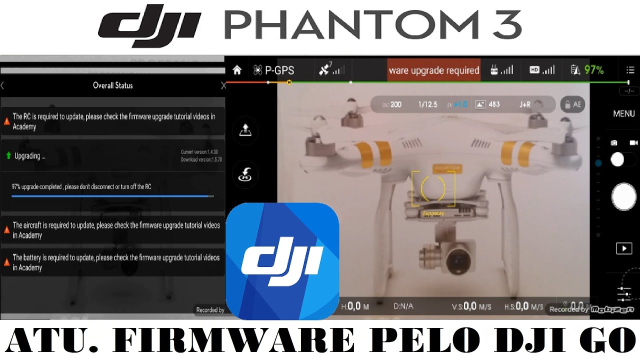 Atualização de firmware Phantom 3 pelo DJI GO (PORTUGUES)
