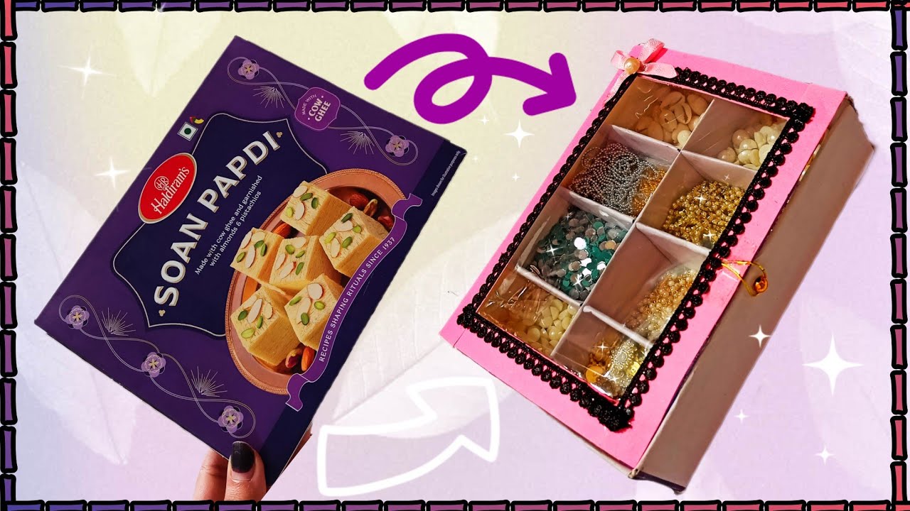 Органайзер для бусин своими руками || Изготовление коробки для хранения || Превращение коробки дл...