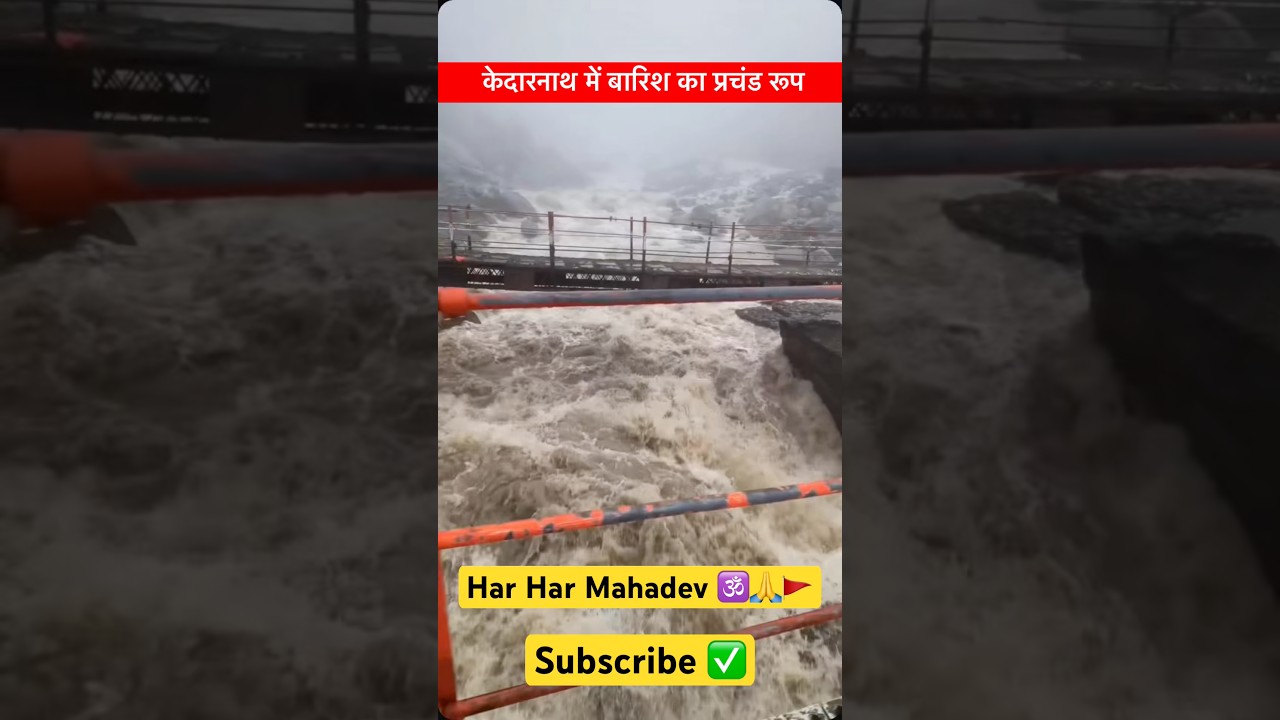 केदारनाथ धाम में बारिश का प्रचंड ।🕉️🙏🚩#kedarnathyatra #kedarnath #barish #mahadev #shorts #status