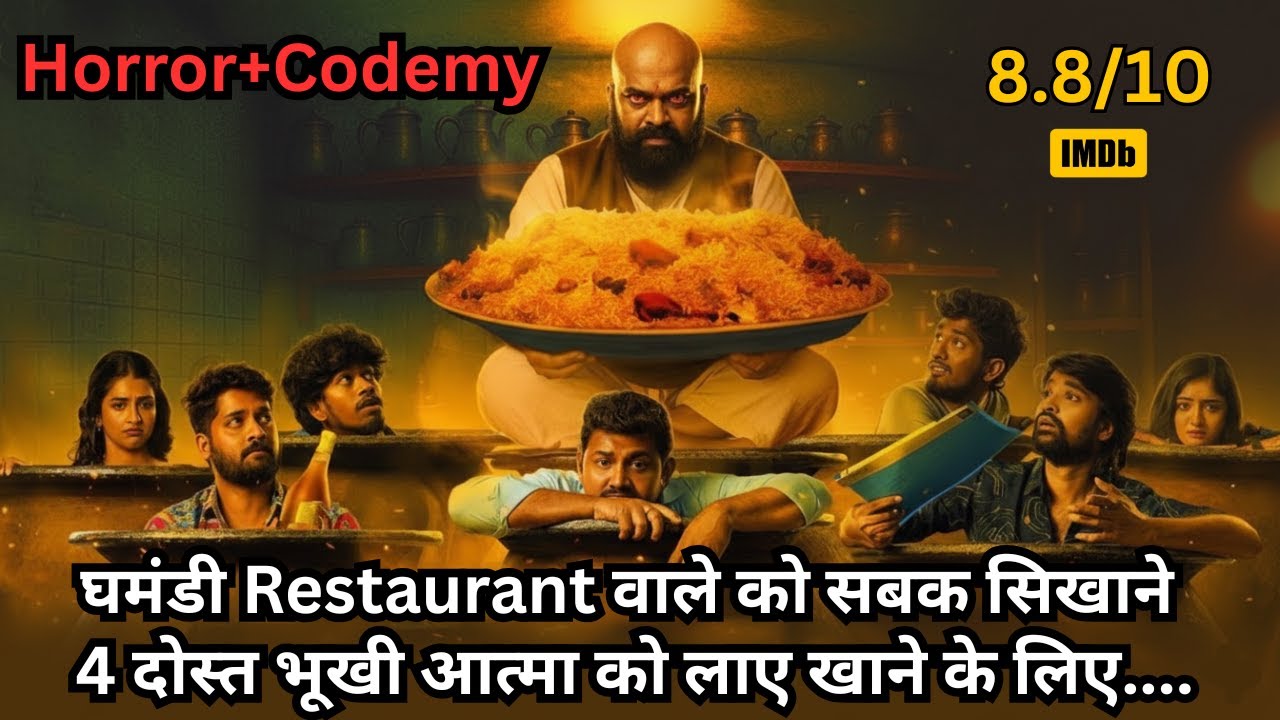 4 Friends Invited Hungry Ghost to Dinner, What Happened Next 👻🍽️ | South Movie Explained in Hindi