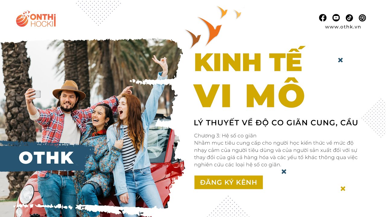 KINH TẾ VI MÔ - Lý thuyết về độ co giãn Cầu, Cung || TT OTHK