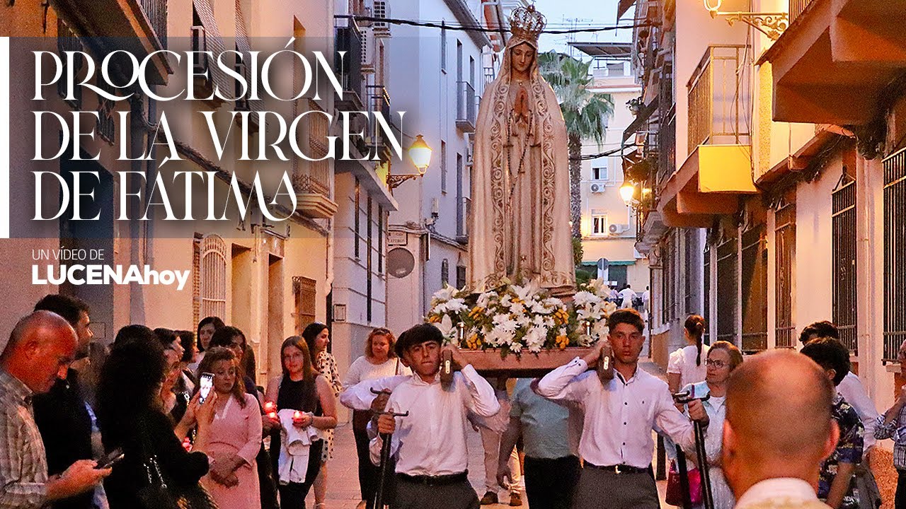 VÍDEO: Procesión de la Virgen de Fátima por las calles del barrio de Santiago en Lucena