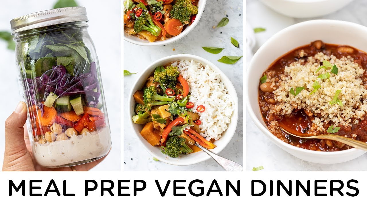 VEGAN MEAL PREP DINNER RECIPES ‣‣ easy & healthy