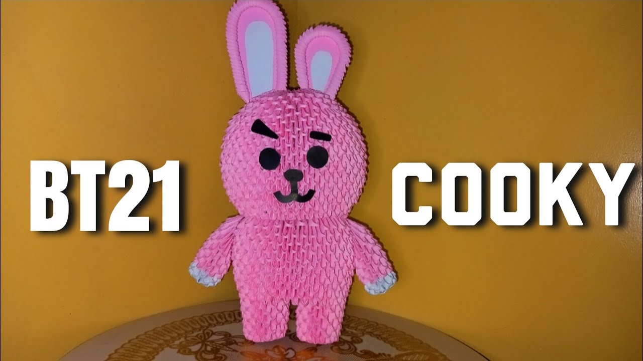 How to make BT21 Cooky 3D Origami