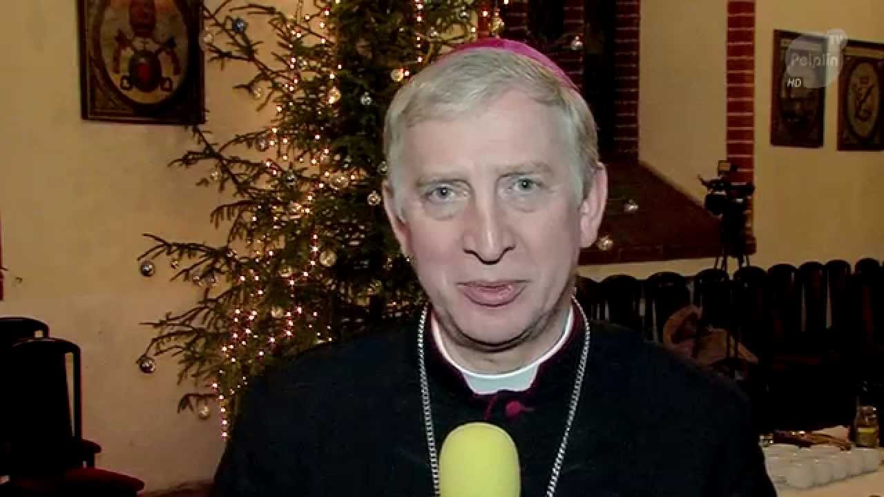 Biskup Pelpliński Ryszard Kasyna składa życzenia na Boże Narodzenie dla mieszkańc&oacute;w MiG Pelplin.