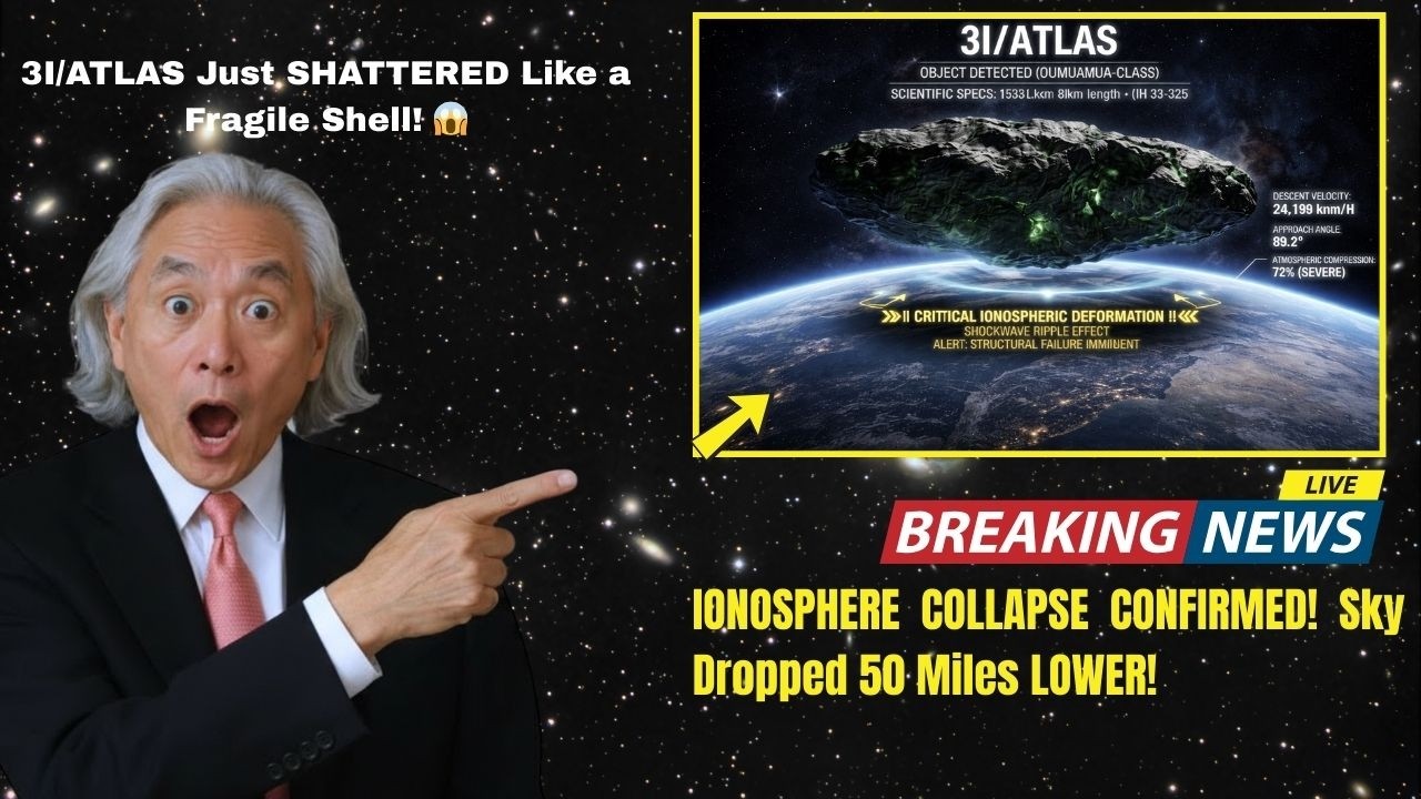 3I/ATLAS compresses Earth’s ionosphere — sky drops 50 miles. | Michio Kaku