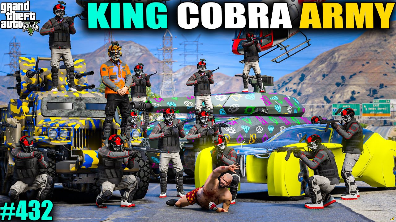 KING COBRA BIGGEST ARMY ATTACK ON MICHAEL AND DUGGAN BOSS | GTA V GAMEPLAY #432  GTA 5