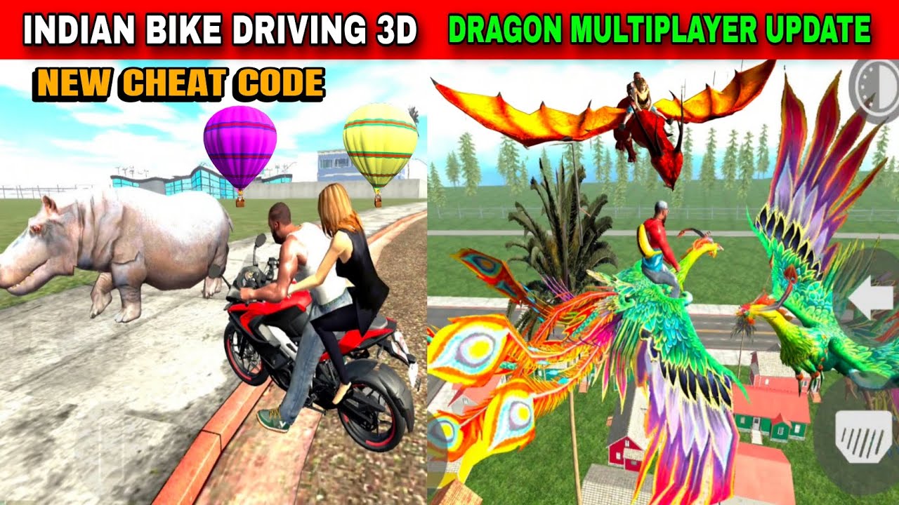 Dragon Multiplayer Update New Cheat Code | Funny Gameplay Indian Bikes Driving 3d 🤣🤣