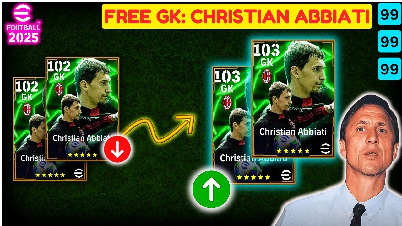 FREE EPIC GK 🎁🧤 • CHRISTIAN ABBIATI BEST TRAINING 🔥💯 • Abbiati Efootball 25 • efootball 2025 mobile