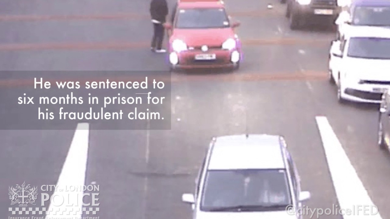 The fraudulent car crash caught on CCTV