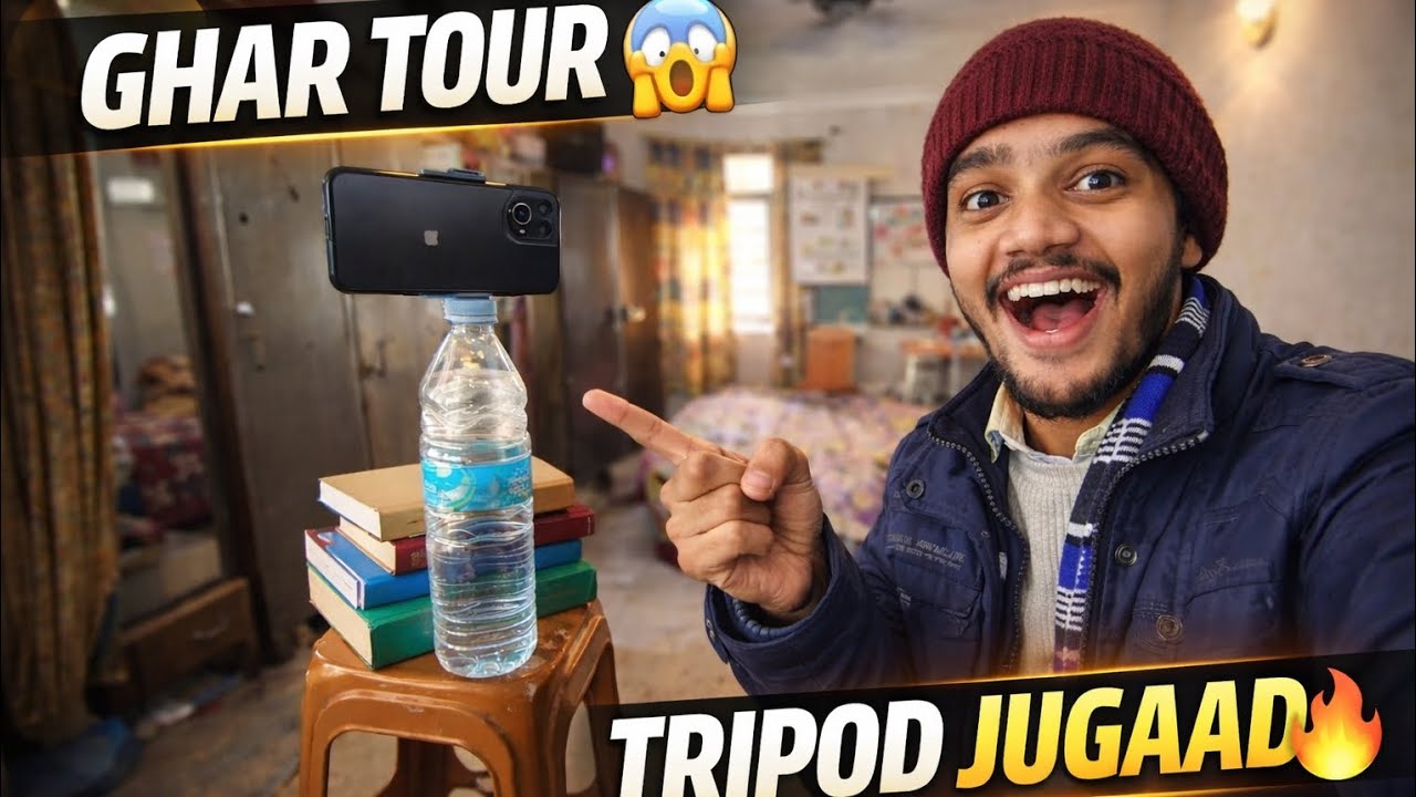 Ghar ka tour + tripod ka jugaad 😁👍 @vlogwithrinku-01 #vlogwithrinku #vlog #travelvlog #fullvlog