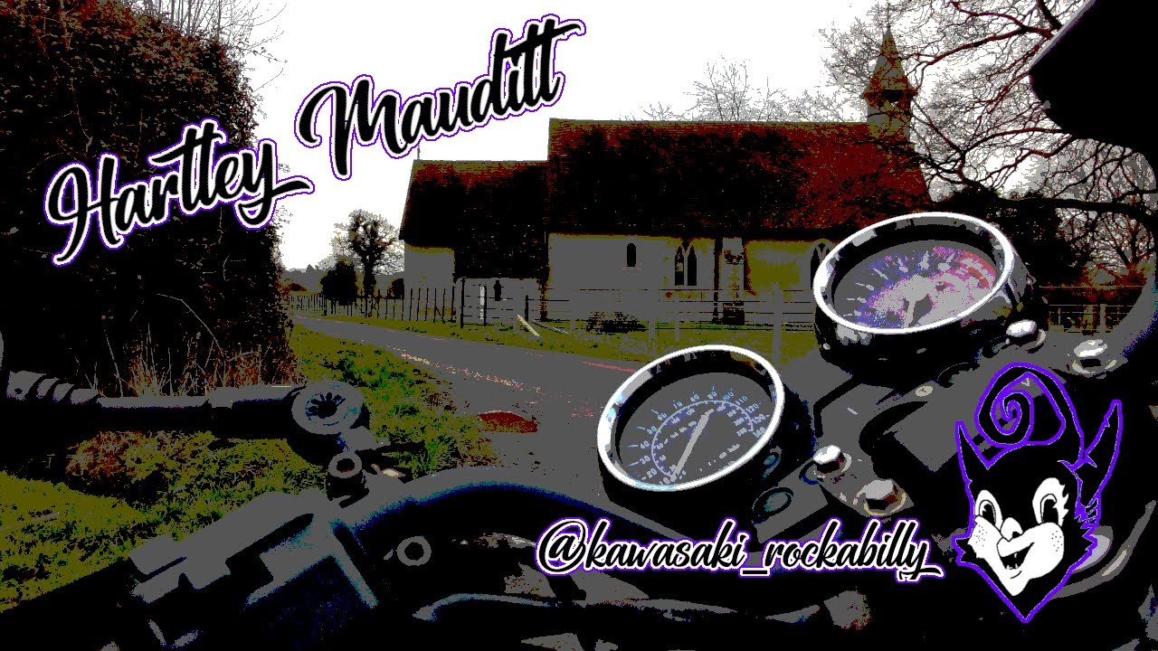 Visiting St Leonard's Church, Hartley Mauditt on the Kawasaki ER5!