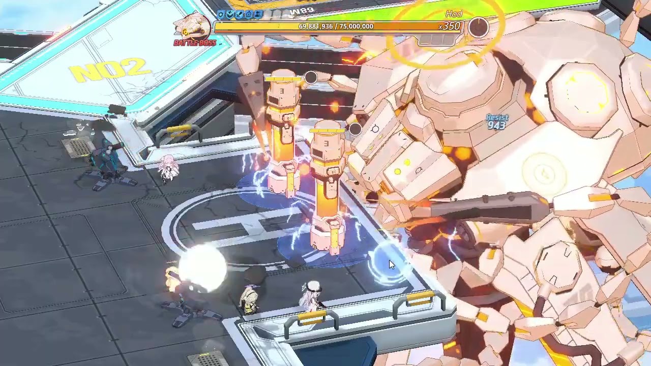Blue Archive Global Hod Urban Lunatic 4 Teams 52.28m | No UE60 DPS