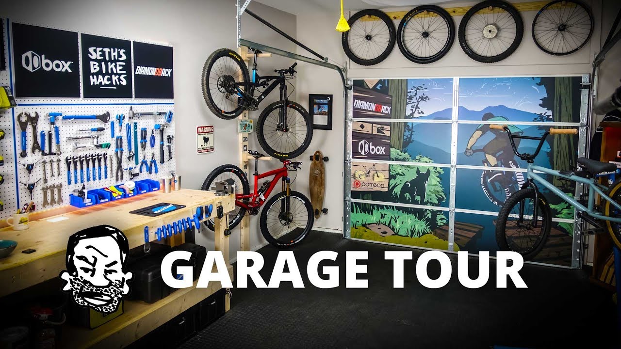 Home Bike Shop Update - Garage door art!