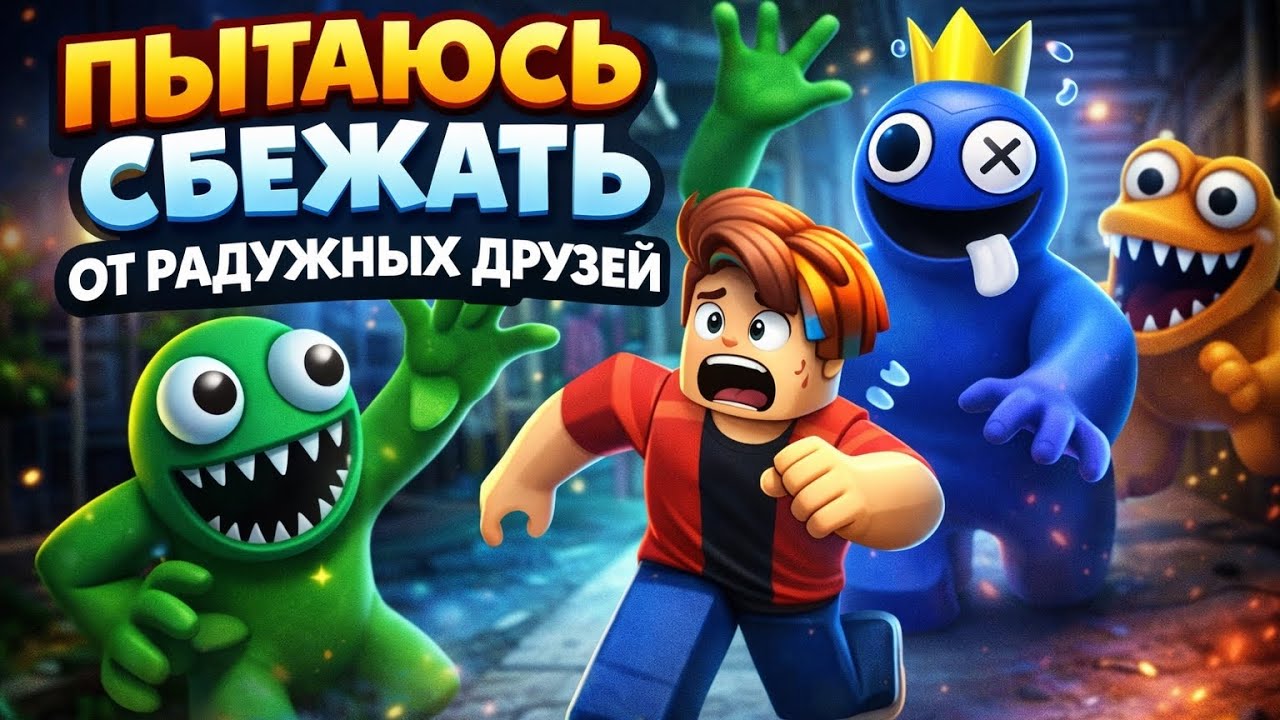 Пытаюсь СБЕЖАТЬ от радужных друзей! 🌈😱