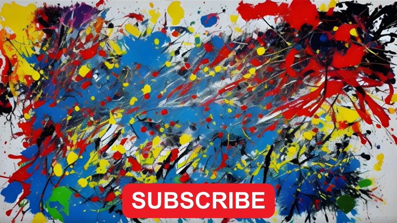 Jackson Pollock Style Art TV Screensaver – TV Wallpaper – 1 Hour – No Music, No Sound