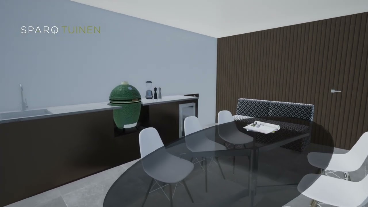 Tuinarchitect ontwerpt: Moderne tuin met zwembad, vijver en poolhouse.