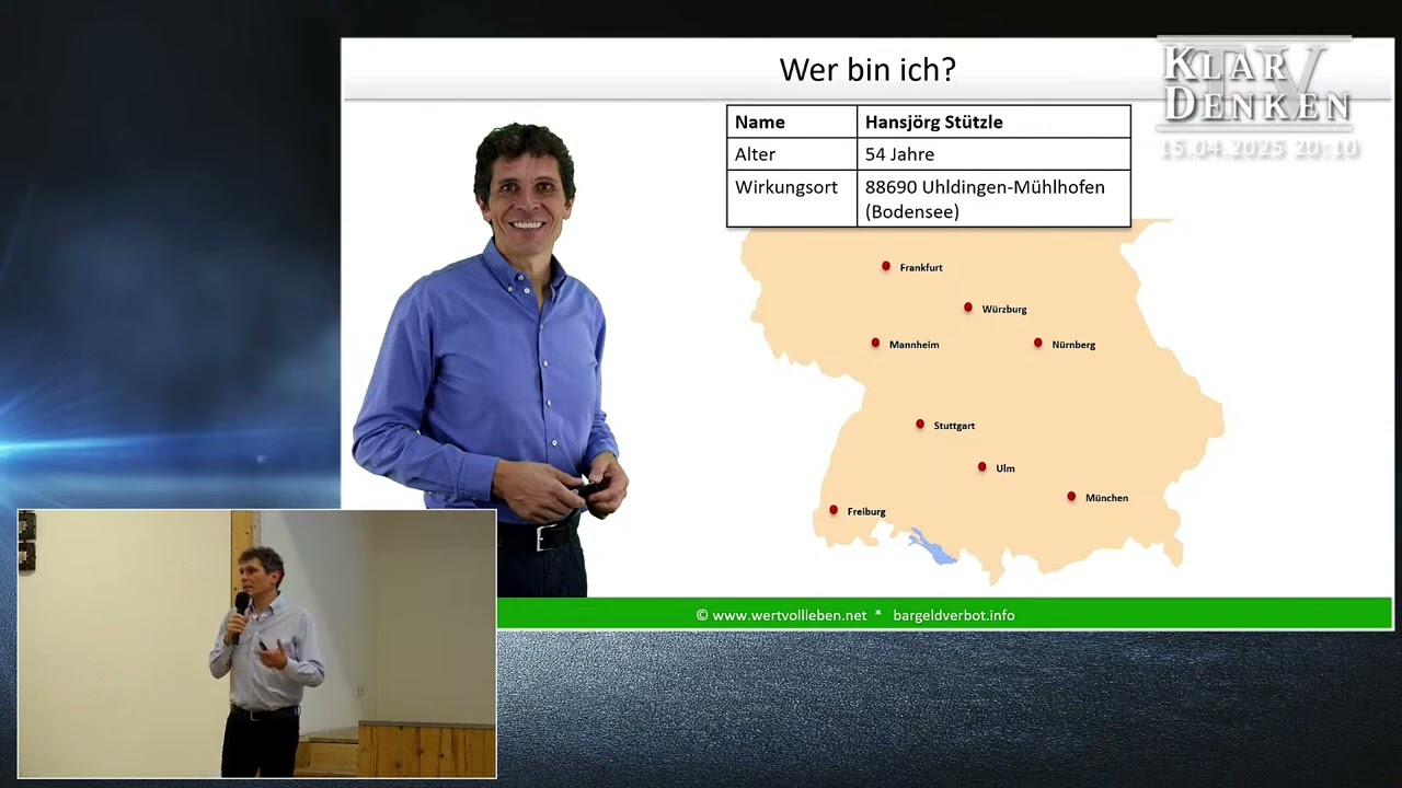 Vortrag   Hansjörg Stützle zum Thema  Bargeldverbot   Nur eine Einbildung oder drohende Realität