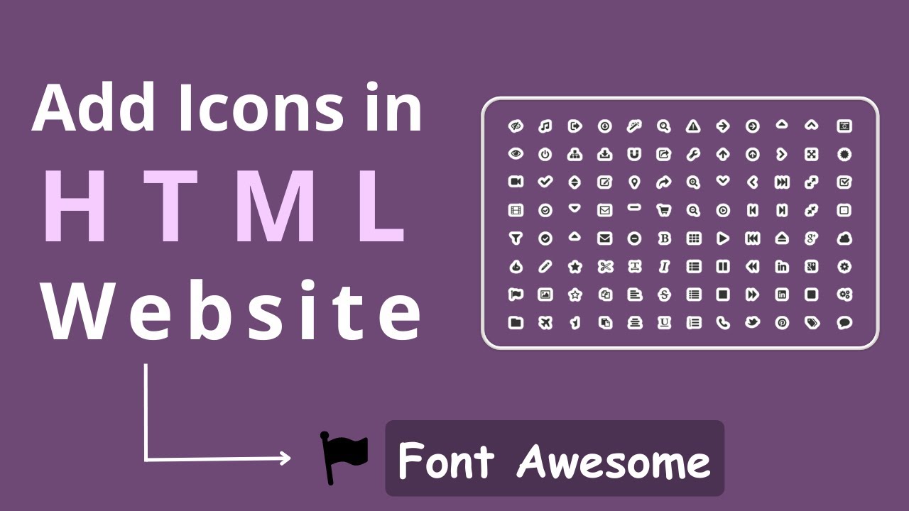 Add Icons in HTML Website | شرح اضافة ايقون في الموقع باستخدام html and css