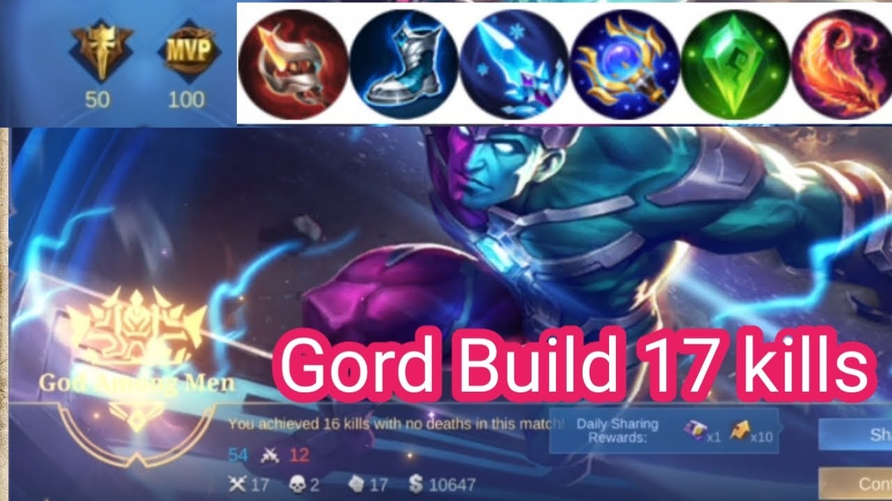 mobile legends gord best build 2023/ Tutorial gord mobile legend 17 kills 