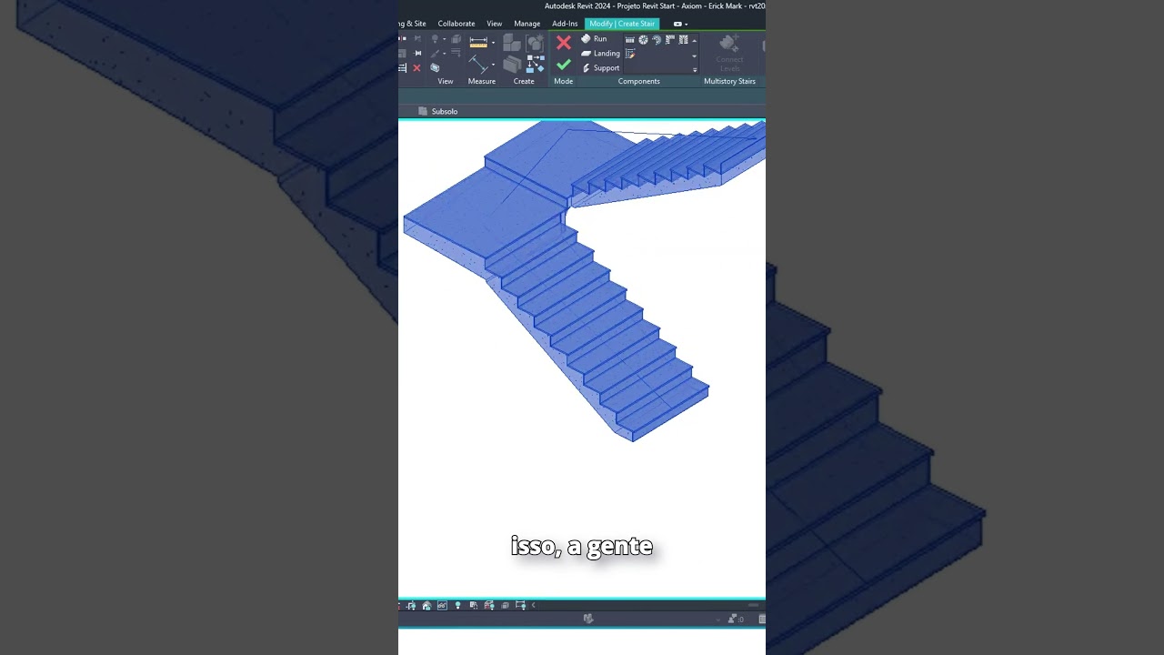 Configura&ccedil;&otilde;es de escadas no Revit