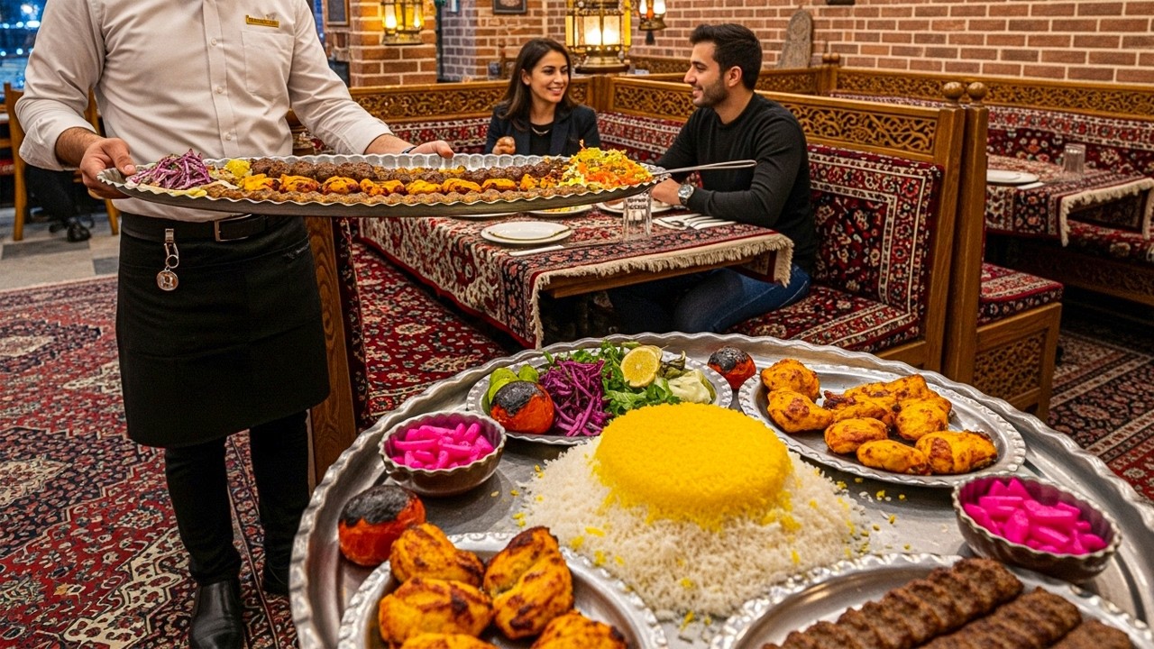 Unbelievable Persian Food! Inside Iran’s Biggest Traditional Restaurant | Cooking Street Food