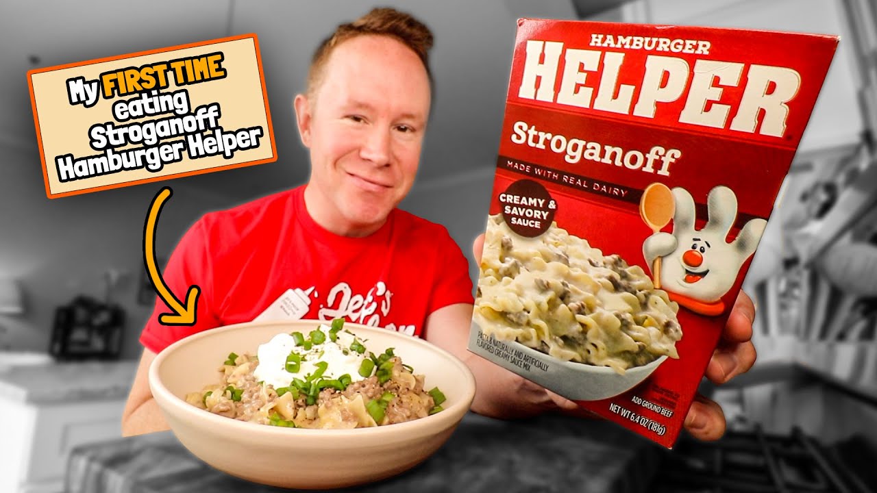 My first time eating Hamburger Helper Stroganoff