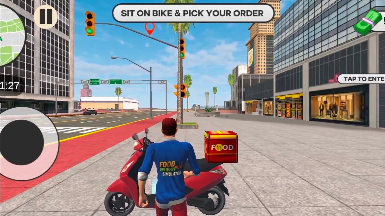 Fast Food Delivery Simulator – Pizza Bike Delivery in Busy City (Android Gameplay)