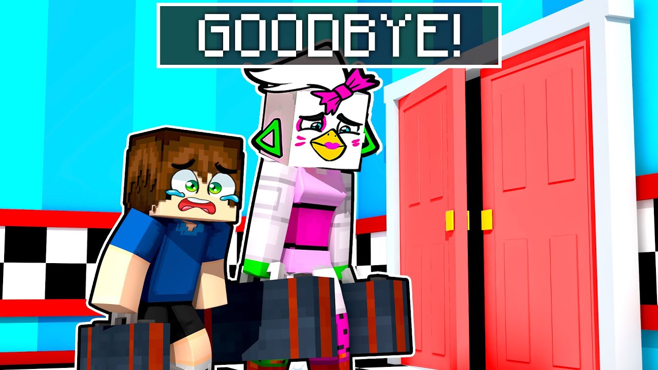 Gregory Leaving The MEGA PIZZAPLEX in Minecraft Security Breach