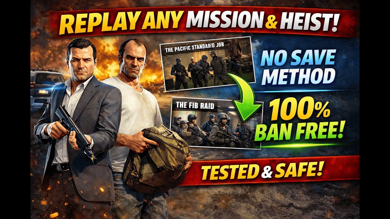 HOW TO REPLAY ANY HEIST AND MAKE MILLIONS |GTA 5 ONLINE | NO SAVE MTHOD | 100% BAN FREE(TESTED 2026)