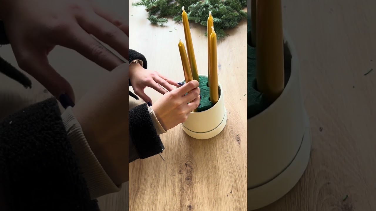 Make a Christmas tree candle advent box. #christmas #decoration