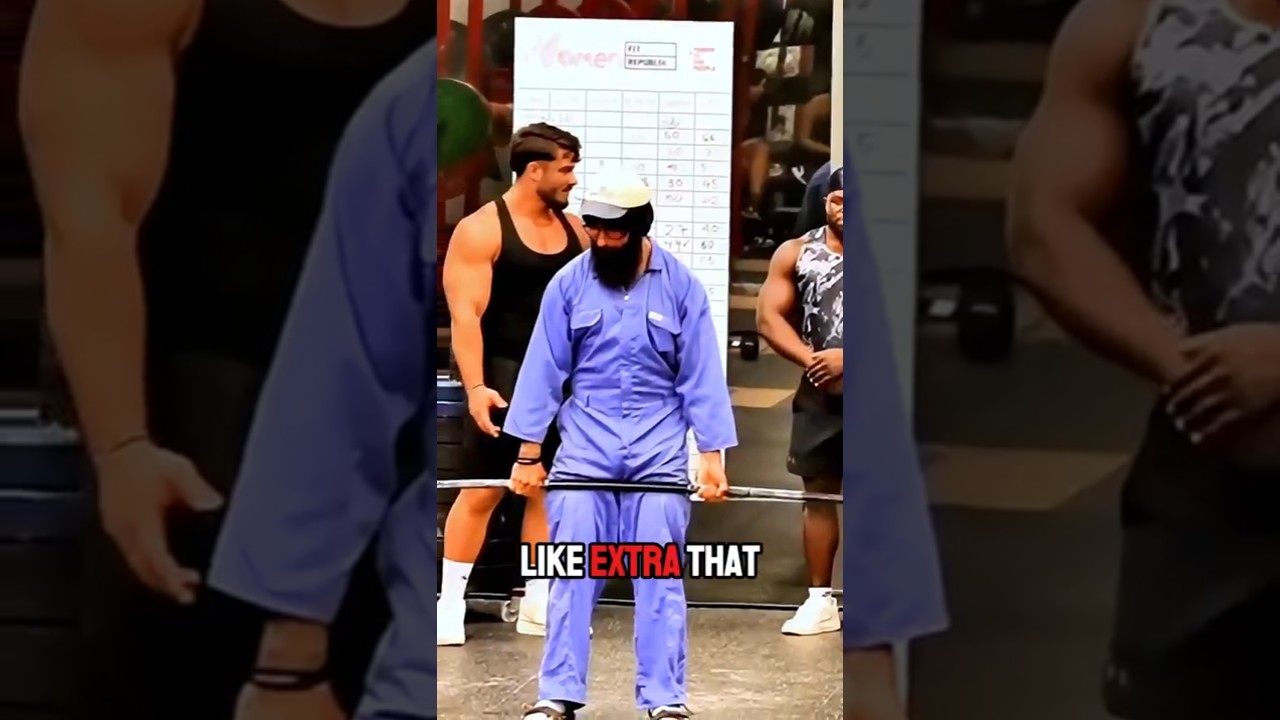 ELITARNY tr&oacute;jboista siłowy ANATOLY używa mopa o wadze 32 kg #siłownia #żart #fitness