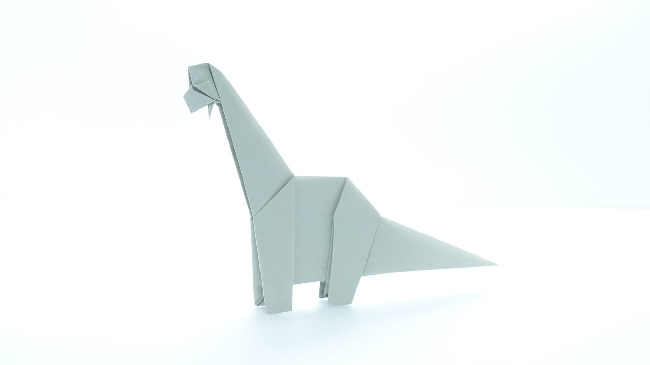【恐竜折り紙】ブラキオサウルス Origami Dinosaur Brachiosaurus