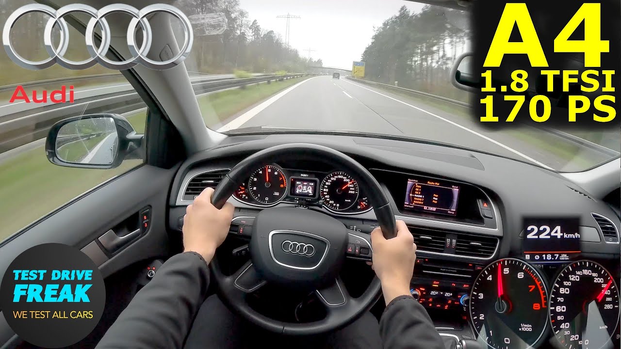 2013 Audi A4 Avant 1.8 TFSI 170 PS  Top Speed POV Drive + Fuel Consumption | Autobahn No Speed Limit