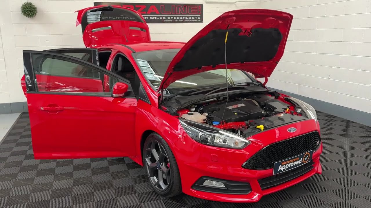 2015 FORD FOCUS ST-3 2.0 TDCI RACE RED, LOW MILES, IMMACULATE DIESEL HOT HATCH, FOR SALE FORZA LINE