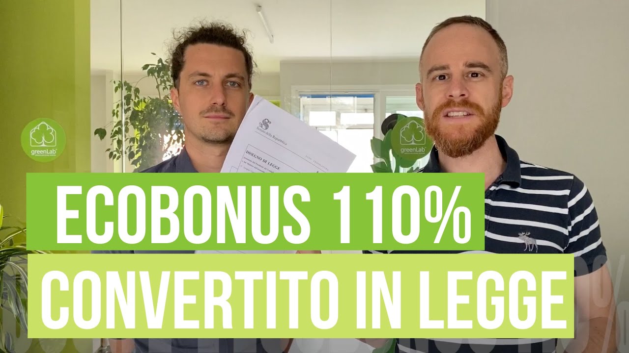 L'ECOBONUS 110% E' LEGGE