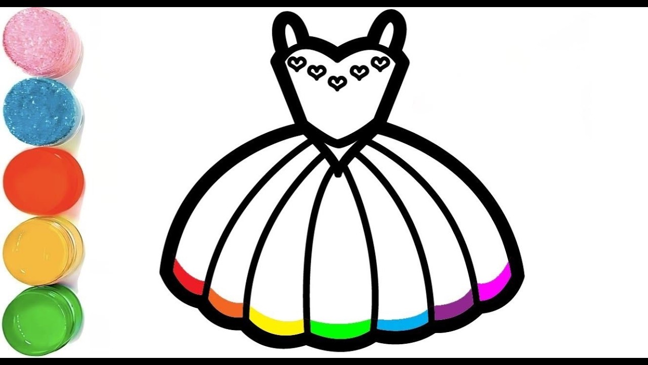 How To Draw a Beautiful Dress Drawing | Princess Dress Drawing Step by Step | Easy Dress Drawing