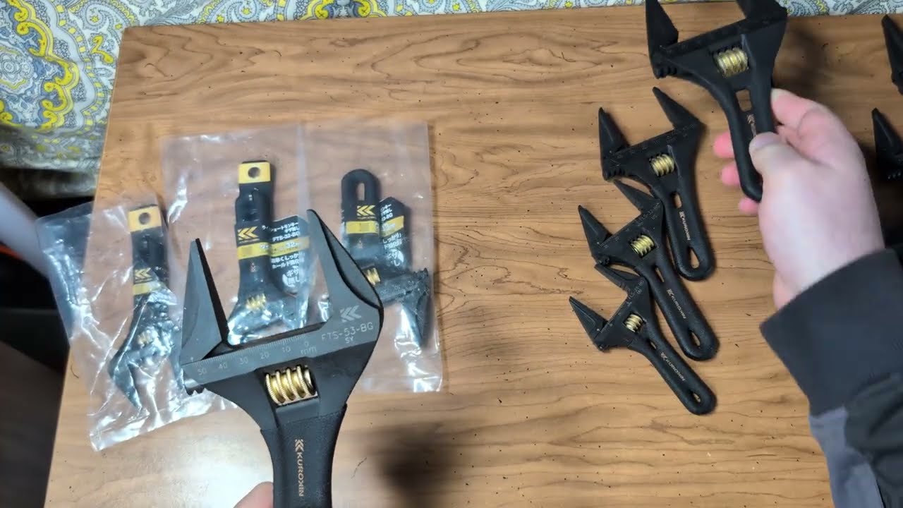Короткий и гладкий! FTS-XX-BG - Регулируемые ключи Fujiya KUROKIN Light Monkey, короткие, черно-з...