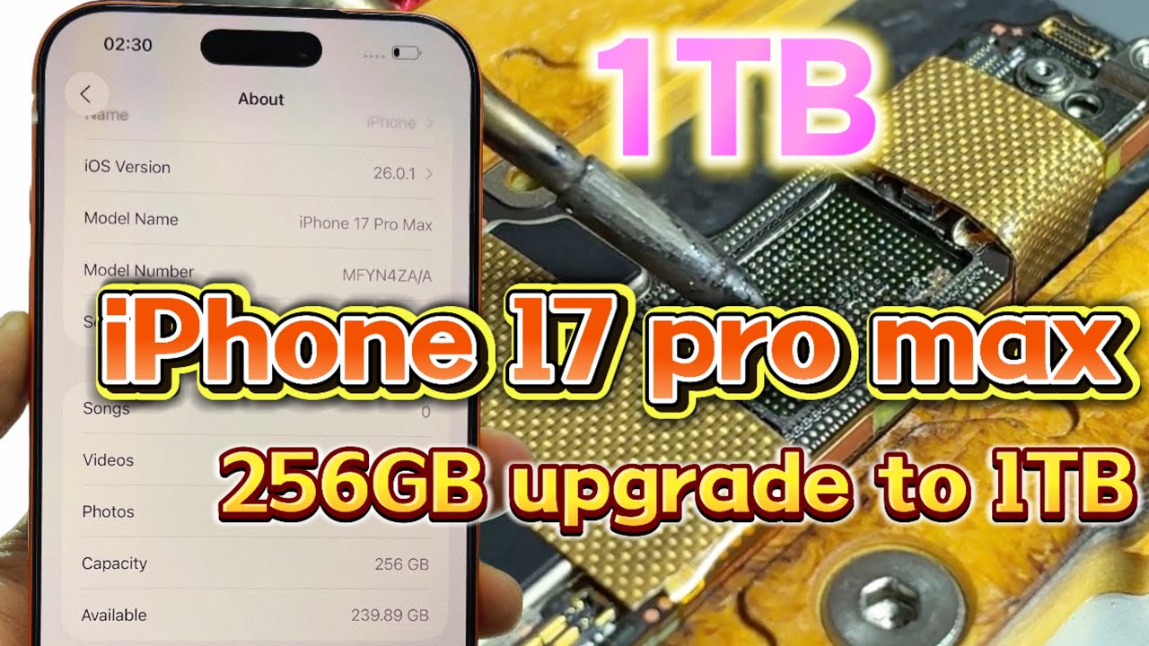 iPhone 17 pro max 256GB upgrade to 1TB 😍