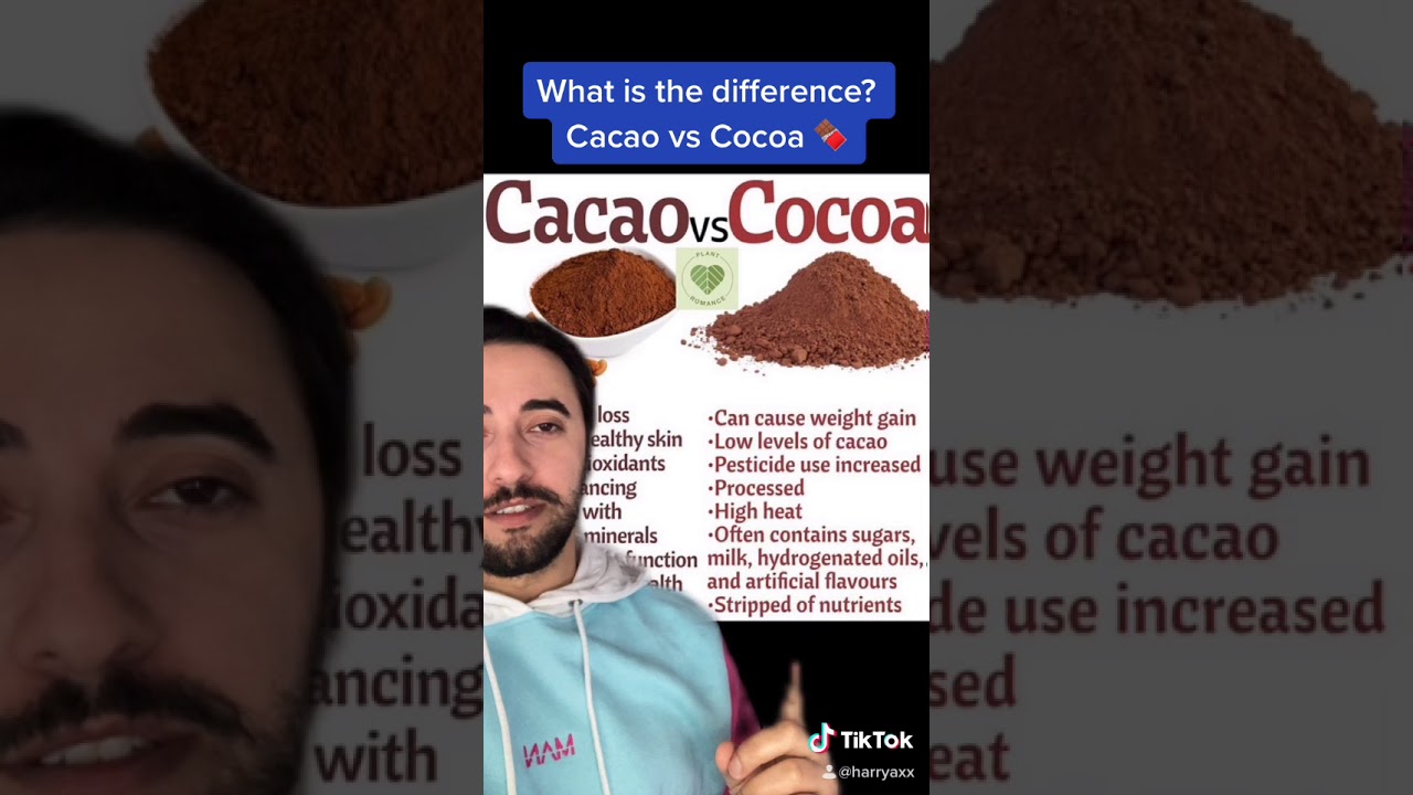 Cocoa vs cacao