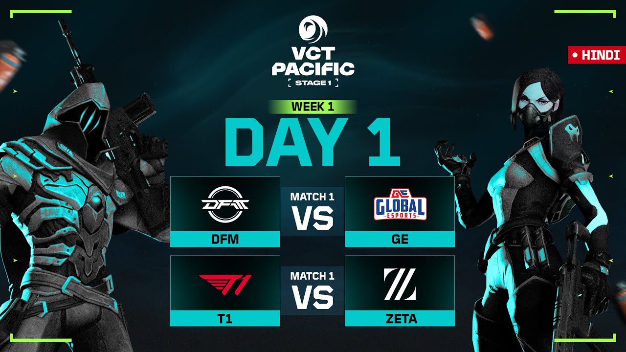 [HINDI] DFM VS GE | VCT PACIFIC - Stage 1 | Week 1 Day 1