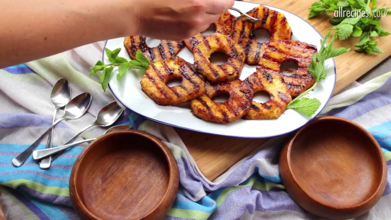 BBQ dessert recipe - How to barbecue pineapple video