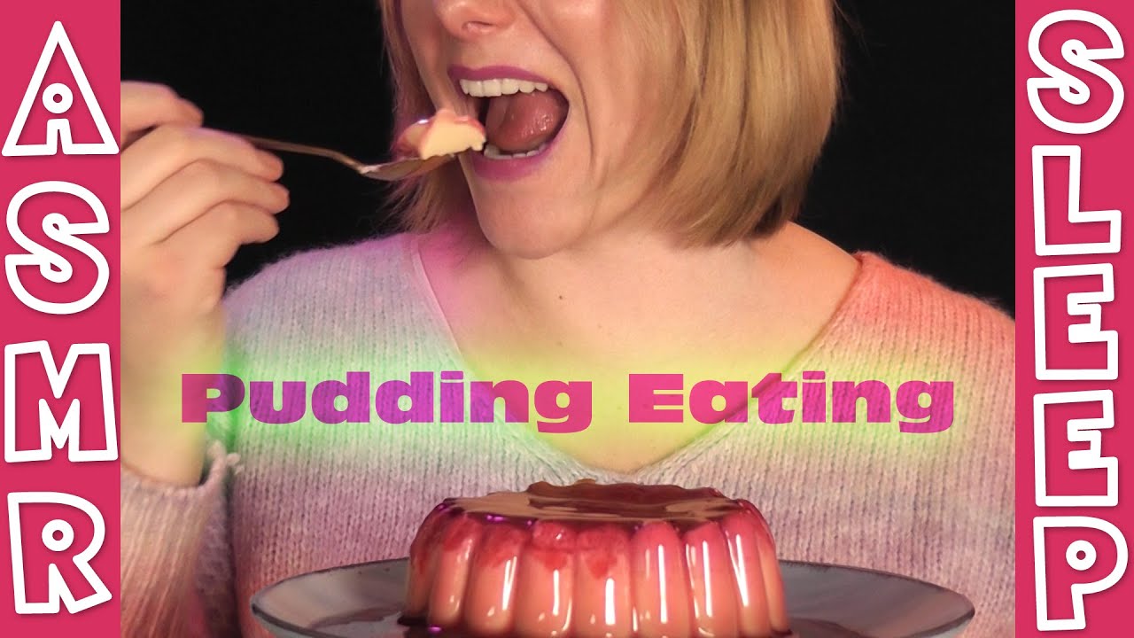 WONDERFULLY Relaxing & Soft Sounds! Pudding Eating ASMR /w smacking & breathing