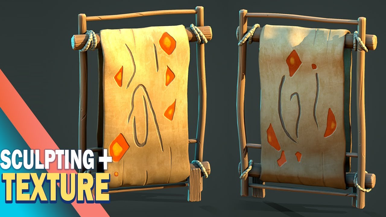 Stylized Banner Prop in Maya 2024, Zbrush, and Substance Painter