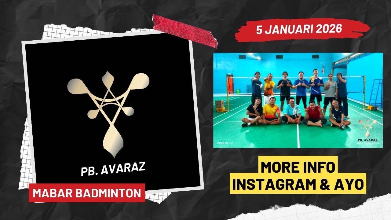 MABAR BADMINTON PB. AVARAZ TANGGAL 5 JANUARI 2025