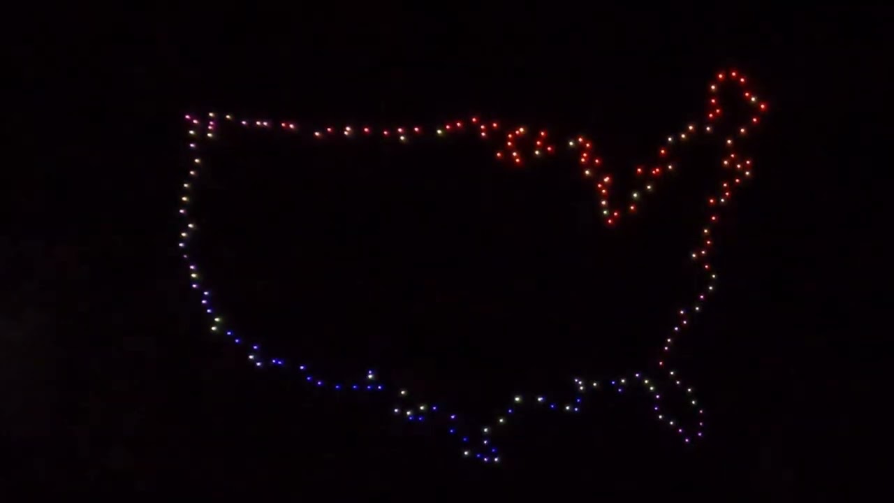 Drone and Fireworks