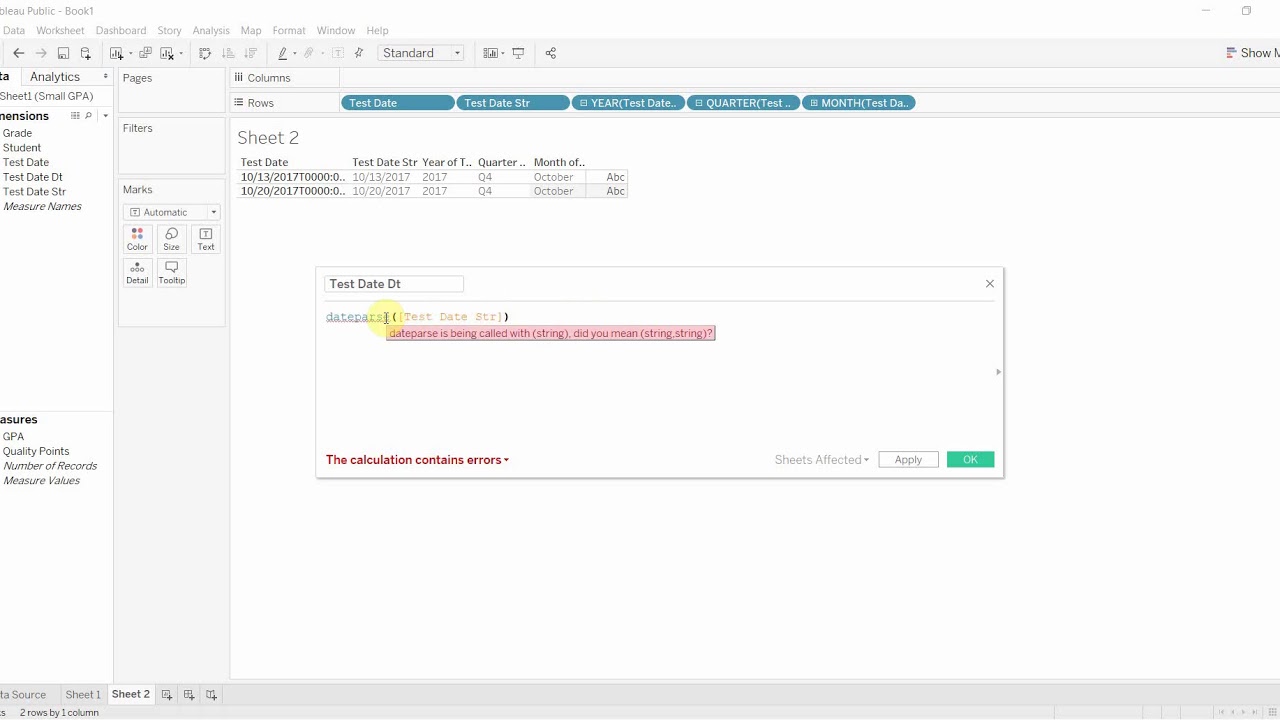 How To Convert a String to a Date in Tableau - Tableau in Two Minutes