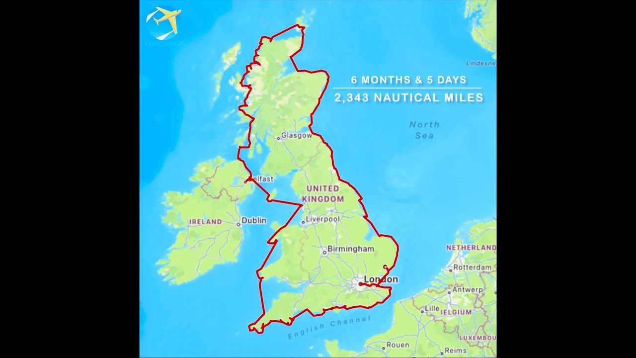 Sailing around Britain in 38 minutes 