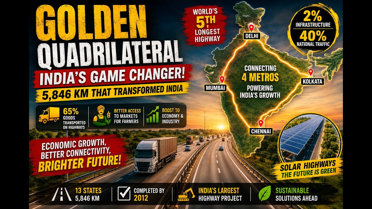India&rsquo;s Biggest Highway Project Explained | Golden Quadrilateral Documentary