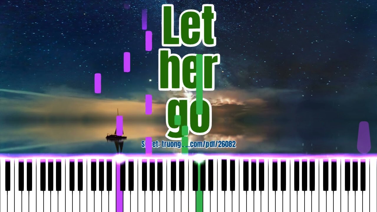 Let Her Go | Piano with Sheet PDF + MIDI/Mp3